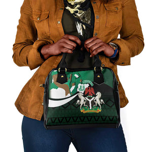 Nigeria Independence Day Shoulder Handbag Happy 64 Years Of Anniversary African Pattern