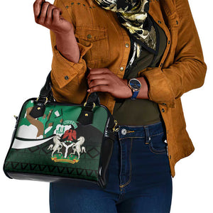 Nigeria Independence Day Shoulder Handbag Happy 64 Years Of Anniversary African Pattern