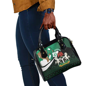 Nigeria Independence Day Shoulder Handbag Happy 64 Years Of Anniversary African Pattern