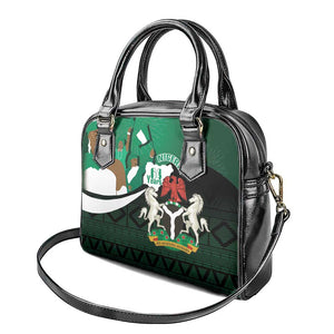 Nigeria Independence Day Shoulder Handbag Happy 64 Years Of Anniversary African Pattern