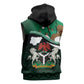 Nigeria Independence Day Sleeveless Zip Hoodie Happy 64 Years Of Anniversary African Pattern - African Pride