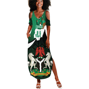 Nigeria Independence Day Summer Maxi Dress Happy 64 Years Of Anniversary African Pattern