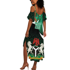 Nigeria Independence Day Summer Maxi Dress Happy 64 Years Of Anniversary African Pattern