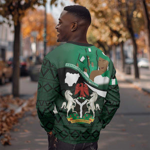 Nigeria Independence Day Sweatshirt Happy 64 Years Of Anniversary African Pattern