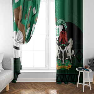 Nigeria Independence Day Window Curtain Happy 64 Years Of Anniversary African Pattern