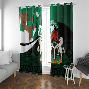 Nigeria Independence Day Window Curtain Happy 64 Years Of Anniversary African Pattern