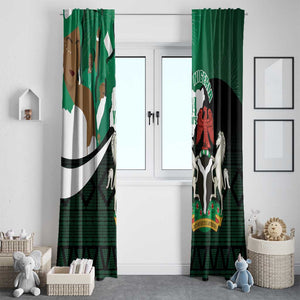 Nigeria Independence Day Window Curtain Happy 64 Years Of Anniversary African Pattern