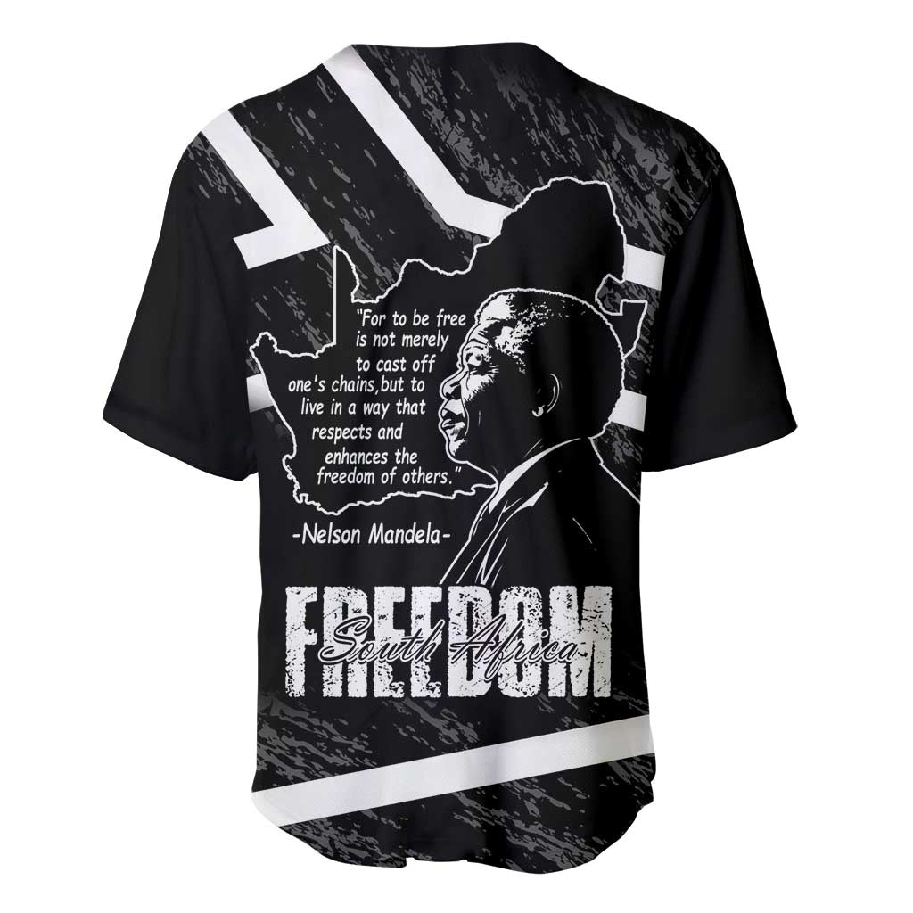 South Africa Freedom Day Baseball Jersey Nelson Mandela With Map