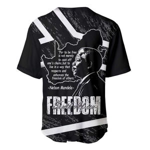 South Africa Freedom Day Baseball Jersey Nelson Mandela With Map