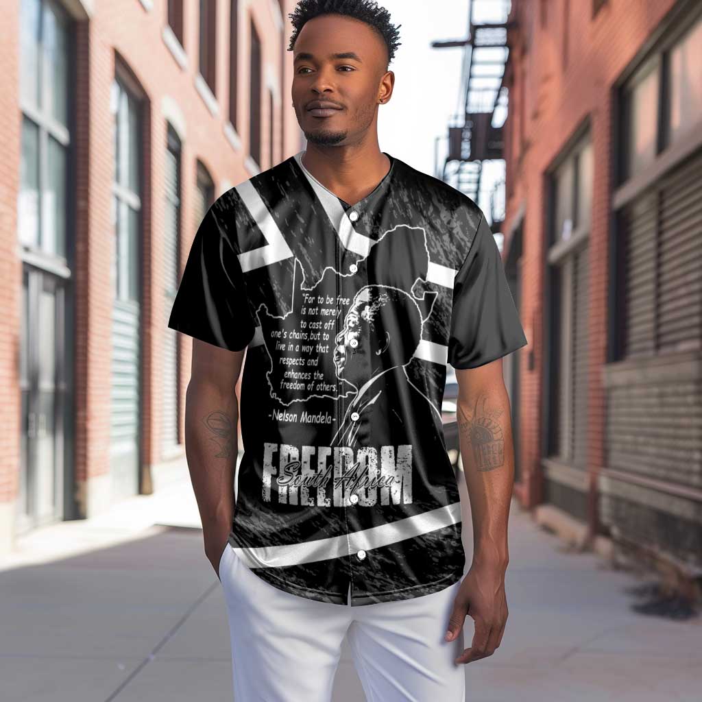 South Africa Freedom Day Baseball Jersey Nelson Mandela With Map