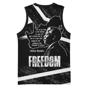 South Africa Freedom Day Basketball Jersey Nelson Mandela With Map LT14