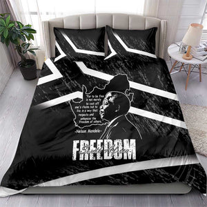 South Africa Freedom Day Bedding Set Nelson Mandela With Map