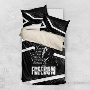 South Africa Freedom Day Bedding Set Nelson Mandela With Map