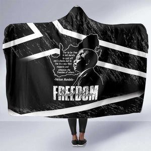 South Africa Freedom Day Hooded Blanket Nelson Mandela With Map