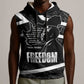 South Africa Freedom Day Sleeveless Hoodie Nelson Mandela With Map - African Pride