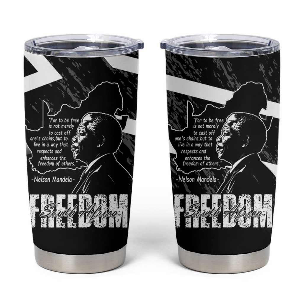 South Africa Freedom Day Tumbler Cup Nelson Mandela With Map