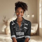 South Africa Freedom Day Women Casual Shirt Nelson Mandela With Map