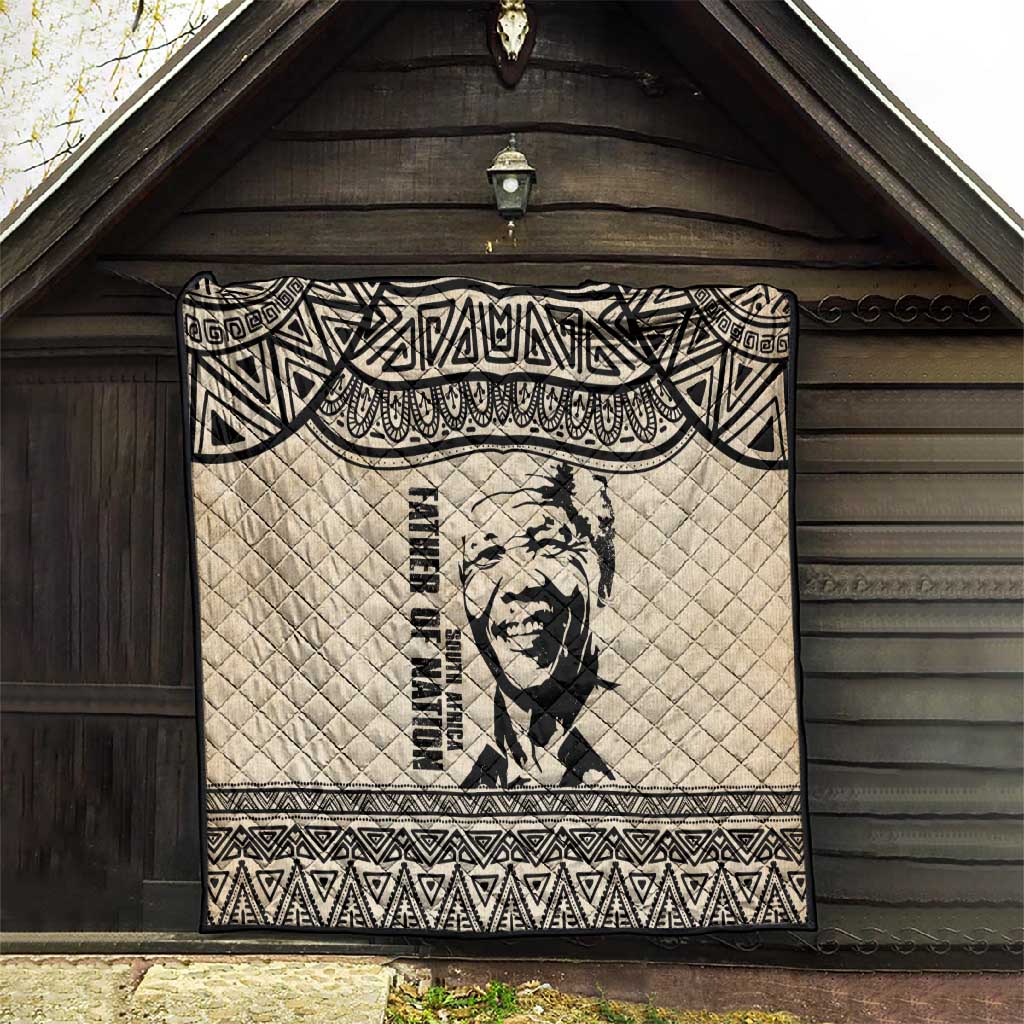 South Africa Nelson Mandela - Father Of Nation Quilt Vintage African Pattern
