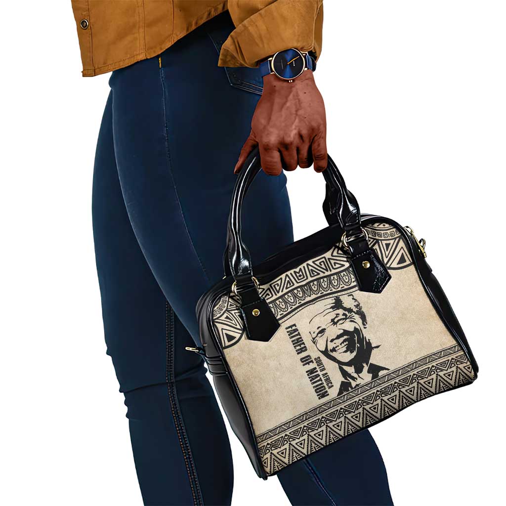 South Africa Nelson Mandela - Father Of Nation Shoulder Handbag Vintage African Pattern