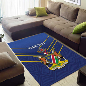 Custom Namibia Cricket Area Rug 2024 Go Eagles African Pattern