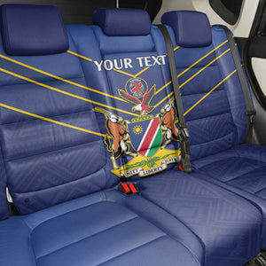 Custom Namibia Cricket Back Car Seat Cover 2024 Go Eagles African Pattern