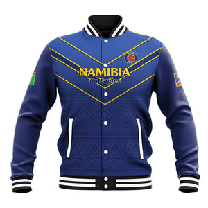 Custom Namibia Cricket Baseball Jacket 2024 Go Eagles African Pattern LT14