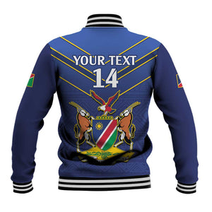 Custom Namibia Cricket Baseball Jacket 2024 Go Eagles African Pattern LT14