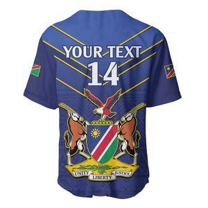 Custom Namibia Cricket Baseball Jersey 2024 Go Eagles African Pattern