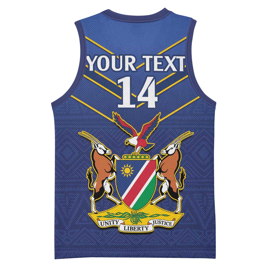 Custom Namibia Cricket Basketball Jersey 2024 Go Eagles African Pattern LT14