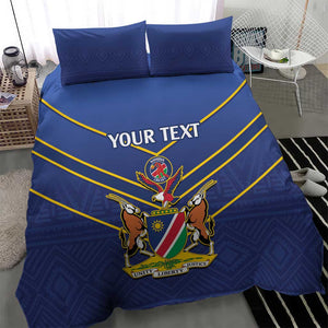 Custom Namibia Cricket Bedding Set 2024 Go Eagles African Pattern