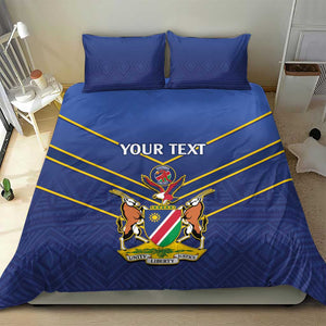 Custom Namibia Cricket Bedding Set 2024 Go Eagles African Pattern