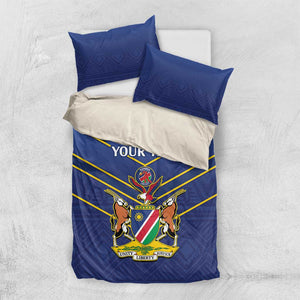 Custom Namibia Cricket Bedding Set 2024 Go Eagles African Pattern