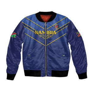 Custom Namibia Cricket Bomber Jacket 2024 Go Eagles African Pattern