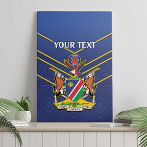 Custom Namibia Cricket Canvas Wall Art 2024 Go Eagles African Pattern