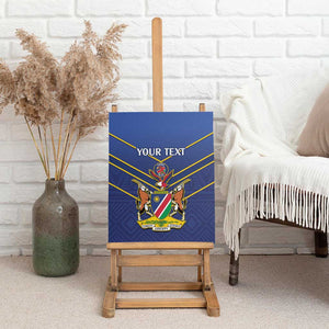 Custom Namibia Cricket Canvas Wall Art 2024 Go Eagles African Pattern