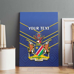 Custom Namibia Cricket Canvas Wall Art 2024 Go Eagles African Pattern