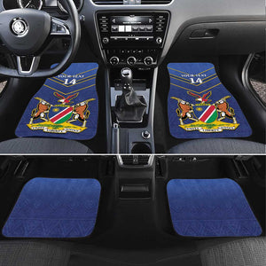 Custom Namibia Cricket Car Mats 2024 Go Eagles African Pattern