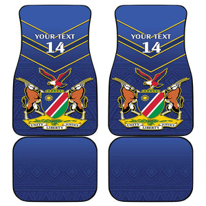 Custom Namibia Cricket Car Mats 2024 Go Eagles African Pattern