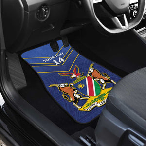 Custom Namibia Cricket Car Mats 2024 Go Eagles African Pattern