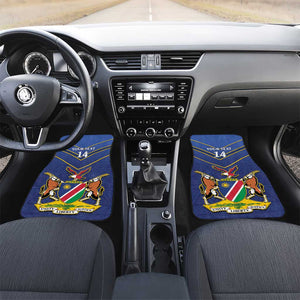 Custom Namibia Cricket Car Mats 2024 Go Eagles African Pattern