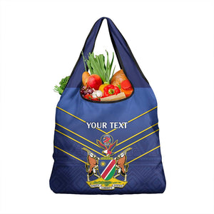 Custom Namibia Cricket Grocery Bag 2024 Go Eagles African Pattern