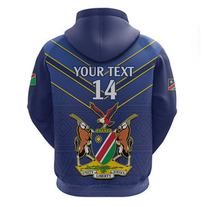 Custom Namibia Cricket Hoodie 2024 Go Eagles African Pattern