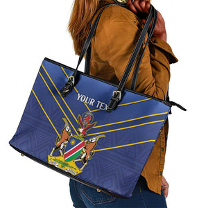 Custom Namibia Cricket Leather Tote Bag 2024 Go Eagles African Pattern