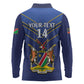 Custom Namibia Cricket Long Sleeve Polo Shirt 2024 Go Eagles African Pattern