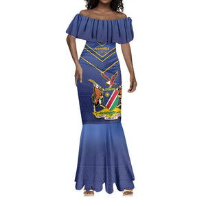 Custom Namibia Cricket Mermaid Dress 2024 Go Eagles African Pattern