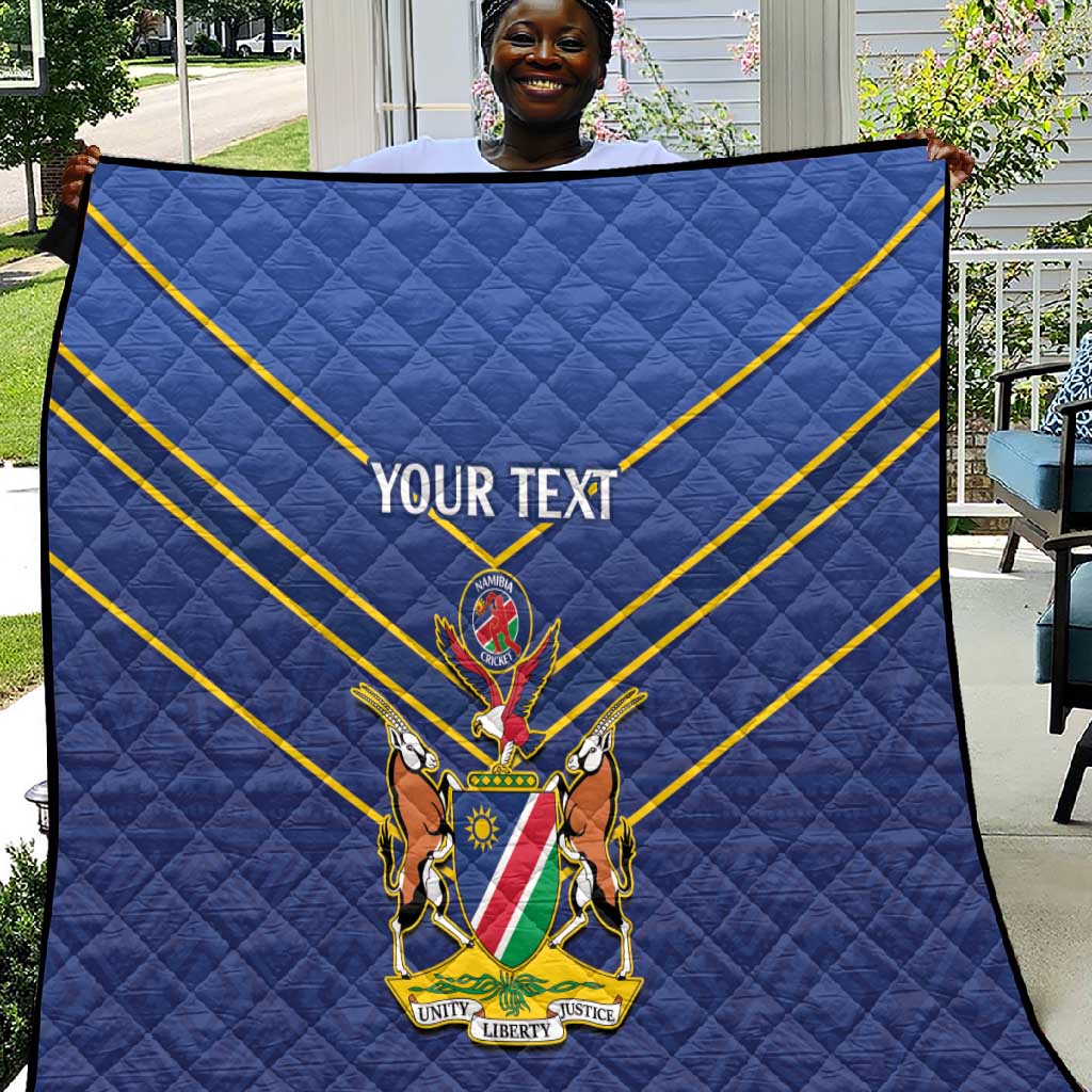 Custom Namibia Cricket Quilt 2024 Go Eagles African Pattern