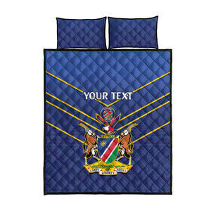 Custom Namibia Cricket Quilt Bed Set 2024 Go Eagles African Pattern