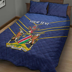 Custom Namibia Cricket Quilt Bed Set 2024 Go Eagles African Pattern