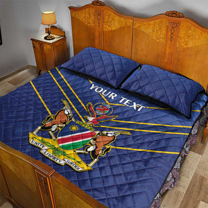 Custom Namibia Cricket Quilt Bed Set 2024 Go Eagles African Pattern