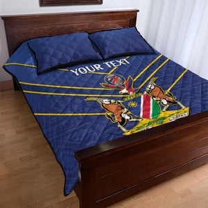 Custom Namibia Cricket Quilt Bed Set 2024 Go Eagles African Pattern